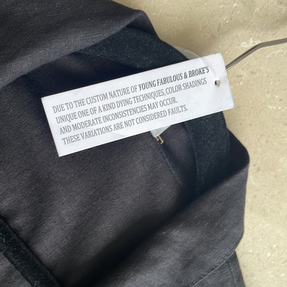 NWT YFB BLACK LINEN SHIRT/DRESS - Picture 3 of 9